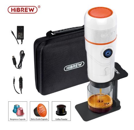 Portable Coffee Machine for Car & Home,DC12V Expresso Coffee Maker Fit Nexpresso Dolce Pod Capsule Coffee Powder H4