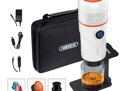 Portable Coffee Machine for Car & Home,DC12V Expresso Coffee Maker Fit Nexpresso Dolce Pod Capsule Coffee Powder H4