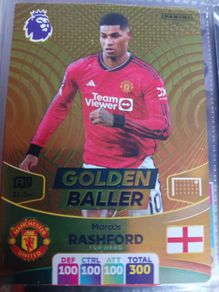 Marcus Rashford Golden Baller Match Attax Panini Card