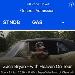 Zach Bryan - 2x Tickets