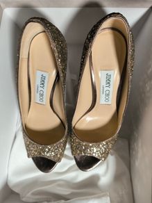 jimmy choo eu35 glittered high heels