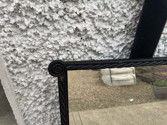 Cast iron mirror