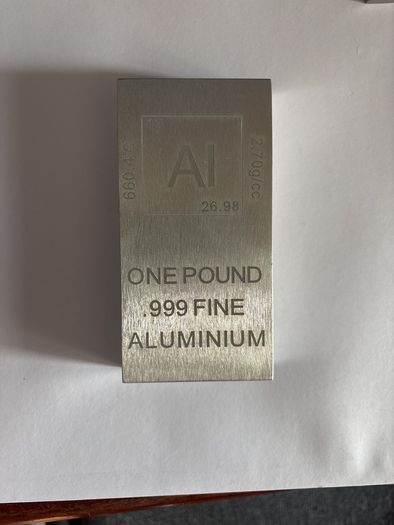 .999 investment grade aluminium