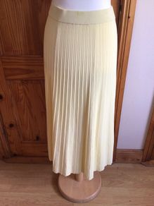 COS Ladies Spring Lemon Pleated Midi skirt M includes postage