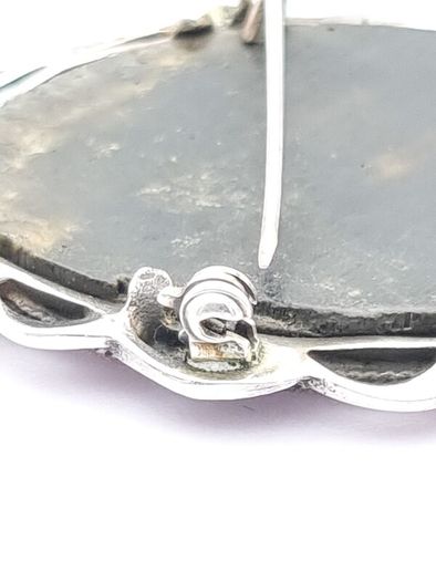 Vintage 925 Silver Carved Cameo Brooch