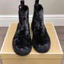Calvin Klein Jeans UK 5 Black Metallic Shimmer Chelsea Ankle Boots Antonella Image 4