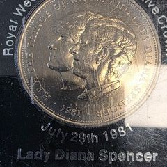 1981 Royal Wedding Commemorative Crown; Prince Charles & Lady Diana Spencer