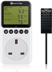 Digital Humidity Controller Plug Socket with Sensor Probe