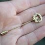 Vintage Irish Claddagh Gold Plated Stick Pin - Celtic Lapel Brooch Image 6