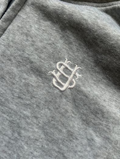 Suvene grey zip up hoodie