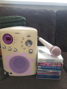 karaoke machine and discs