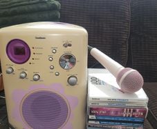 karaoke machine and discs