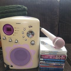 karaoke machine and discs