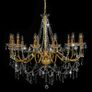 Chandelier with Beads Golden 12 x E14 Bulbs Image 3