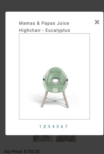 Mamas and Papas Highchair in Shade Eucalyptus