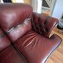 Leather Chesterfield 3 piece suite ( 3-2-1 with sprung pullout bed) Image 8