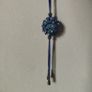 Blue Long Crochet Beaded handmade necklace Image 3