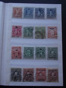 A extensive collection of Stamps from Indian States, presented in the album