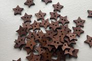 buttons- wooden star shape