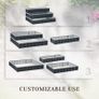 118cm x 118cm x 62cm 3 Tier Raised Garden Bed, Metal Elevated Planer Box Kit Flower Pot w/ A Pairs of Glove for Backyard, Patio to Grow Vegetables, Herbs, and Flowers, Grey Image 2