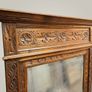 Late 19th Century Belgian Gothic Carved Oak Beveled Mirror Image 3