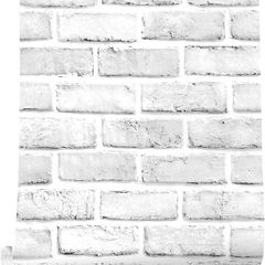 NEW SALE | Stone Brick Wallpaper Peel and Stick 3D Effect Blocks Vintage Brick Faux Textured Self-Adhesive Wallpaper Kitchen Cabinets Backsplash Fireplace Laundry Room Accent Wall Decor