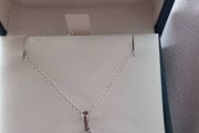 Sterling Silver Cubic Zirconia Cross and Chain