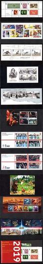 2019 Great Britain Royal Mail Miniature Sheets Pack with all miniature sheets issue in the year Mint Never Hinged (MNH)