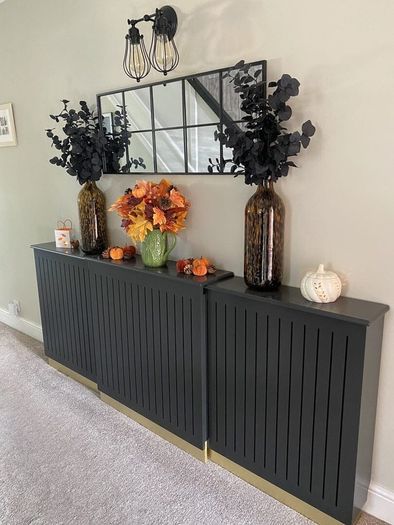 2x Laura James Iliana Extendable Radiator Cover in Charcoal Grey