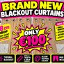 LAST OFFER! NEW Blinds Direct Thermal Blackout Curtains 200cm x 58cm Image 2