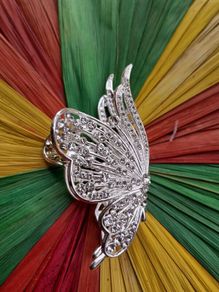 Silver Rhinestone Hair Claw