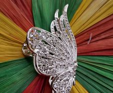 Silver Rhinestone Hair Claw