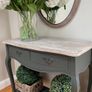 Antique oval mirror & console table Image 5