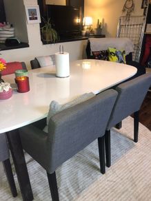 Table & 6 arm chairs for sale