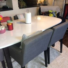 Table & 6 arm chairs for sale