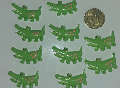 Crocodile resin cabochon pk.10