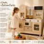 Wooden Kids Play Kitchen with Lights and Sounds Cream Image 8
