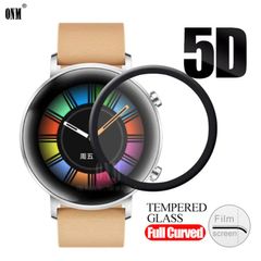 5D Curved Edge Full Coverage Soft Clear Protective Film Cover For Huawei Watch GT 2 42MM Screen Protector Guard (Not Glass)