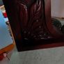 Hand Carved Single Book End Solid Mahogany Irish Oak Carvings. Image 2