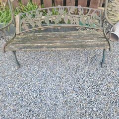 cast iron garden bench