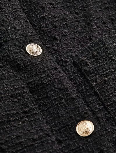 H&M Boucle Jacket Black Size M!