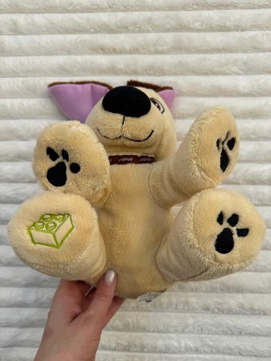 Lego Duplo Dog Plush 2009 Beige & Brown approx. 24 cm. Used Please see photos