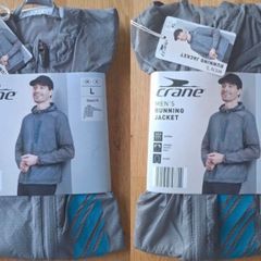 Crane Mens Grey Running Jackets