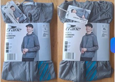 Crane Mens Grey Running Jackets