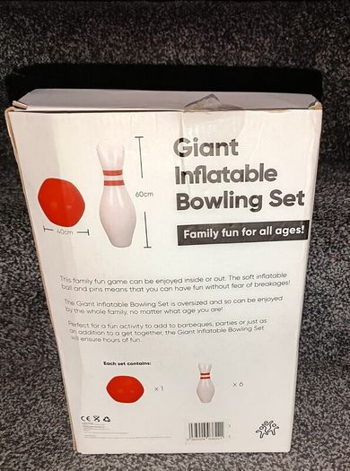 Giant inflatable bowling set