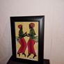 Signed African Batik art framed Image 6