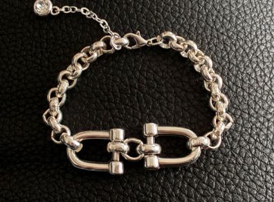 Silver Plated Shackle Link Bracelet