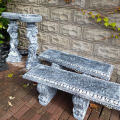 Garden Bench and Angel Bird Bath - New - Both for Only 190