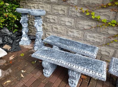 Garden Bench and Angel Bird Bath - New - Both for Only 190
