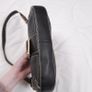 Tula Leather Black Shoulder Baguette Bag with Buckle Image 10